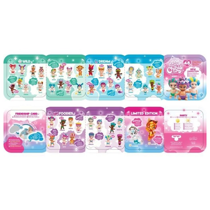 Mini-figurines bébé a collectionner - BANDAI - BIBI CHIBIS - Pack de 5 - Modele Aléatoire - 5 Figurines Chibi Dont 3 Mysteres Mini-figurines bébé a collectionner - BANDAI - BIBI CHIBIS - Pack de 5 - Modele Aléatoire - 5 Figurines Chibi Dont 3 Mysteres