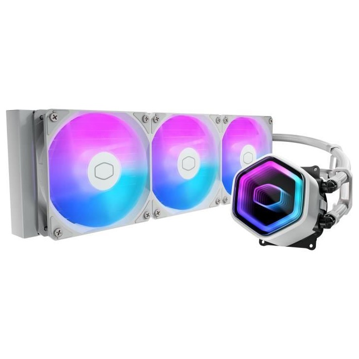 COOLER MASTER - MasterLiquid 360 Core II White Edition - Watercooling AIO - Ventilateurs 120mm COOLER MASTER - MasterLiquid 360 Core II White Edition - Watercooling AIO - Ventilateurs 120mm