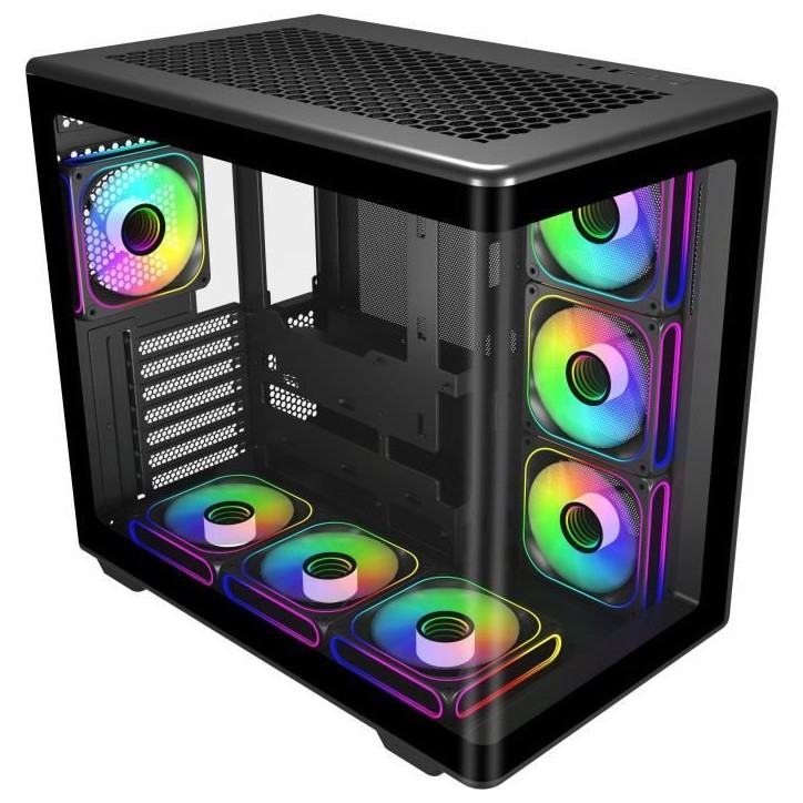 COOLER MASTER - Elite 600 Black 7*ARGB (7 Fan Version + Hub) - Boîtier PC - Moyen tour COOLER MASTER - Elite 600 Black 7*ARGB (7 Fan Version + Hub) - Boîtier PC - Moyen tour