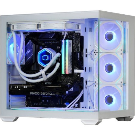 PC Gamer powered by COOLER MASTER - Sans Windows - AMD Ryzen 8700F - RTX 5060 Ti - RAM 32Go DDR5 - SSD 1To - Blanc
