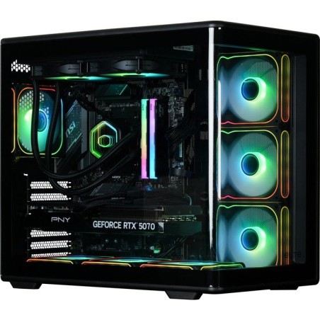 PC Gamer powered by COOLER MASTER - Sans Windows - AMD Ryzen 9600X - RTX 5070 12 Go - RAM 32Go DDR5 - SSD 2To