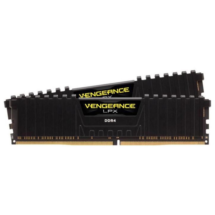 Mémoire RAM - CORSAIR - Vengeance LPX DDR4 - 16GB 2x8GB DIMM - 3200 MHz - 1.35V - Noir (CMK16GX4M2E3200C)