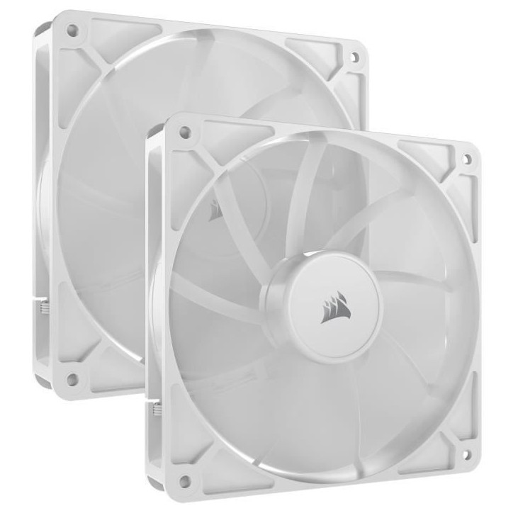 Pack de 2 ventilateurs PWM 140mm - CORSAIR - RS140 - Blanc Pack de 2 ventilateurs PWM 140mm - CORSAIR - RS140 - Blanc
