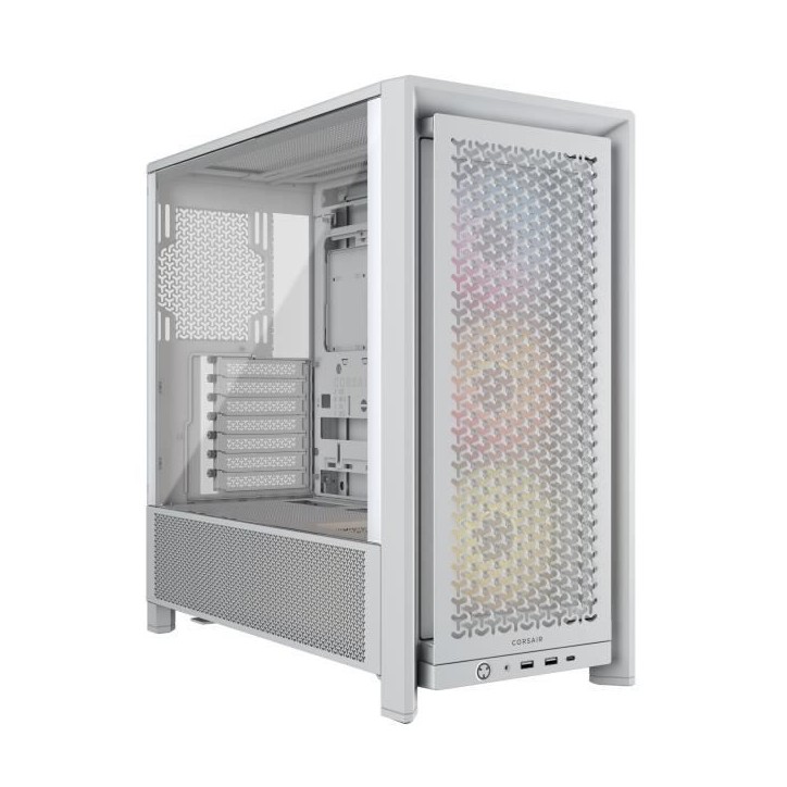 Boîtier PC - CORSAIR - Série FRAME 4000D RS ARGB - Moyen-tour - 3 ventilateurs ARGB - Blanc Boîtier PC - CORSAIR - Série FRAME 4000D RS ARGB - Moyen-tour - 3 ventilateurs ARGB - Blanc