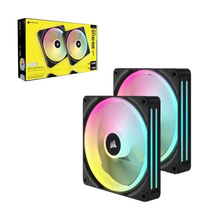 Refroidissement PC - CORSAIR - CO-9051004-WW - Kit de démarrage ventilateurs PWM 140 mm iCUE LINK QX140 RGB Refroidissement PC - CORSAIR - CO-9051004-WW - Kit de démarrage ventilateurs PWM 140 mm iCUE LINK QX140 RGB