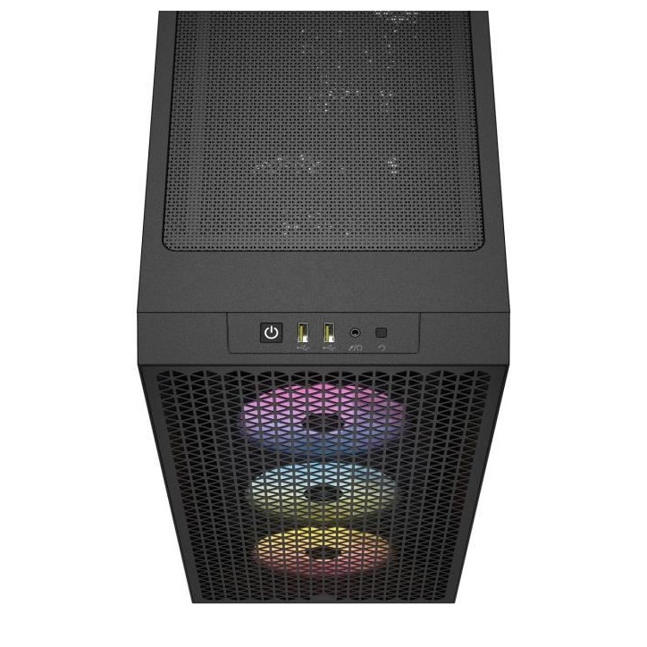 Boîtier PC - CORSAIR - 3000D RGB AIRFLOW - ATX Moyen-tour - 3 ventilateurs AR120 RGB - Noir Boîtier PC - CORSAIR - 3000D RGB AIRFLOW - ATX Moyen-tour - 3 ventilateurs AR120 RGB - Noir