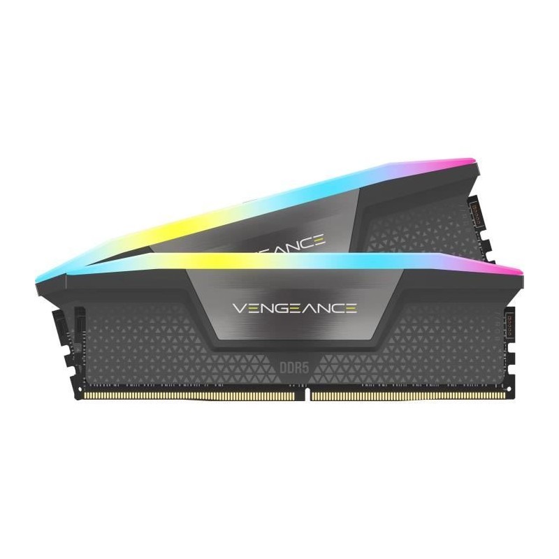 Mémoire RAM - CORSAIR - Vengeance RGB DDR5 RAM 32Go (2x16Go) 6000MHz
