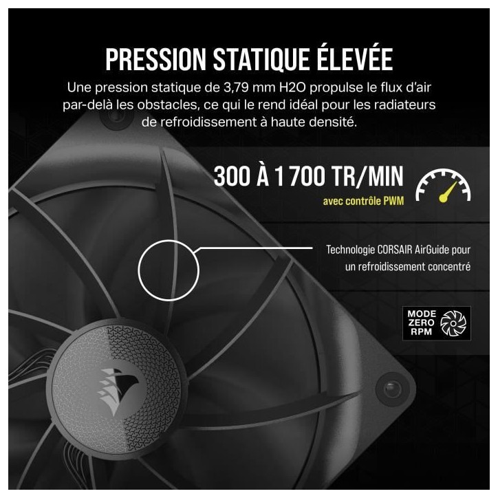 Refroidissement PC - CORSAIR - CO-9051012-WW - Kit de démarrage ventilateurs PWM 140 mm iCUE LINK RX140 Refroidissement PC - CORSAIR - CO-9051012-WW - Kit de démarrage ventilateurs PWM 140 mm iCUE LINK RX140