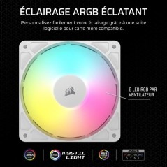 Ventilateur ARGB 120mm - CORSAIR - RS120 - Blanc - Refroidissement per