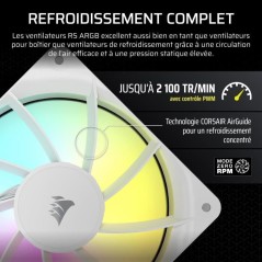 Ventilateur ARGB 120mm - CORSAIR - RS120 - Blanc - Refroidissement per
