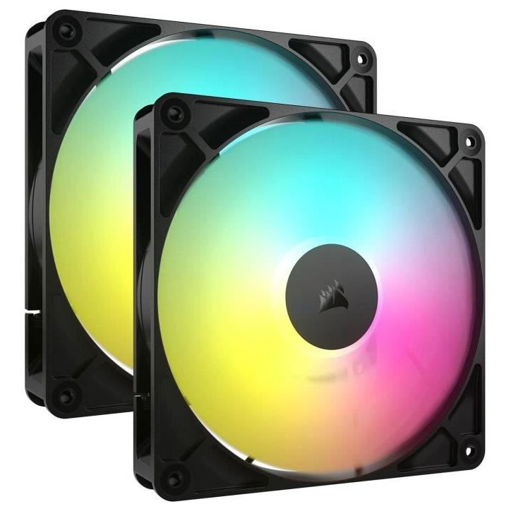 Ventilateur - CORSAIR - RS140 ARGB - 140mm - Pack de 2 - Contrôle PWM Ventilateur - CORSAIR - RS140 ARGB - 140mm - Pack de 2 - Contrôle PWM