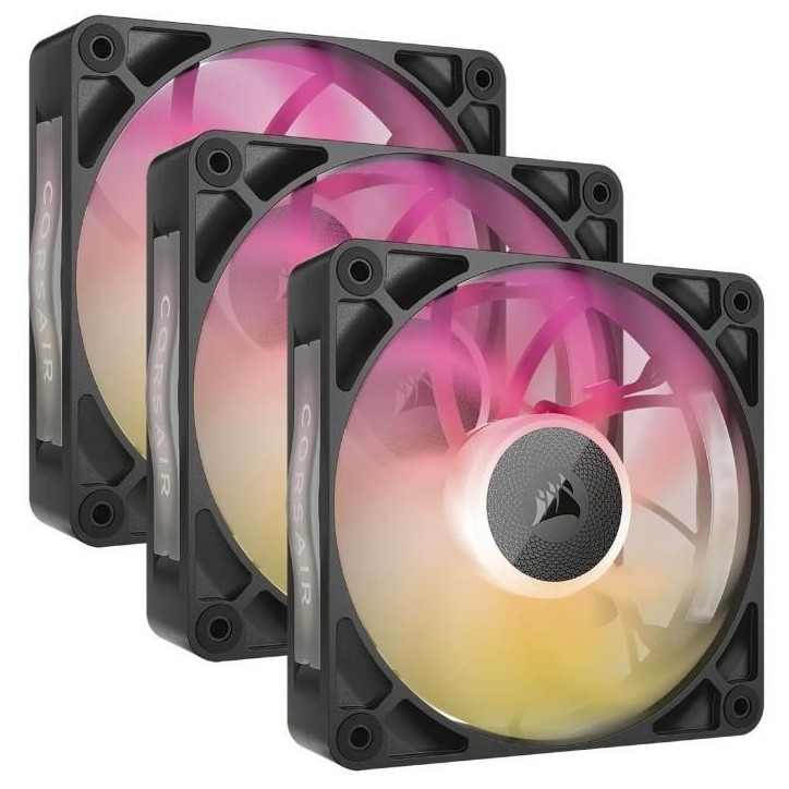 Refroidissement PC - CORSAIR - CO-9051034-WW - Kit de démarrage ventilateurs iCUE LINK RX120 RGB Max Triple Fan