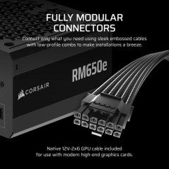 Alimentation PC - CORSAIR - RM650e - 650 Watts - Modulaire - Silencieu