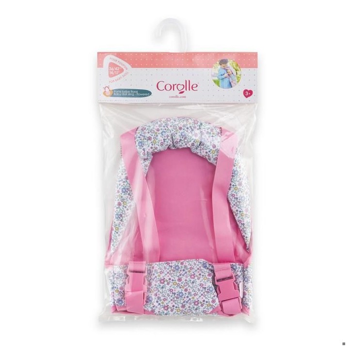 Porte-Bébé - Corolle - Floral - Pour poupons 36/42 cm - a partir de 3 ans - Réglable