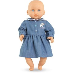 Robe Week-end a Paris - Corolle - 30 cm - Imitation denim - Col claudi