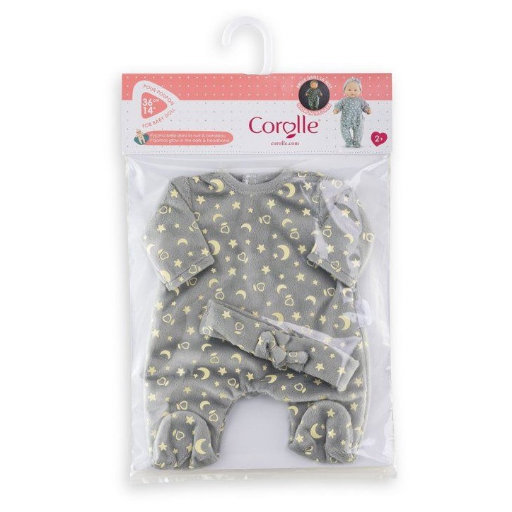 Pyjama - Corolle - Brille dans la Nuit - 36 cm - Étoiles phosphorescentes - Facile a enfiler Pyjama - Corolle - Brille dans la Nuit - 36 cm - Étoiles phosphorescentes - Facile a enfiler