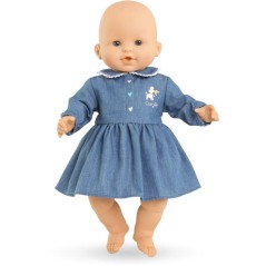 Robe Week-end a Paris - Corolle - 36 cm - Imitation denim - Col claudi