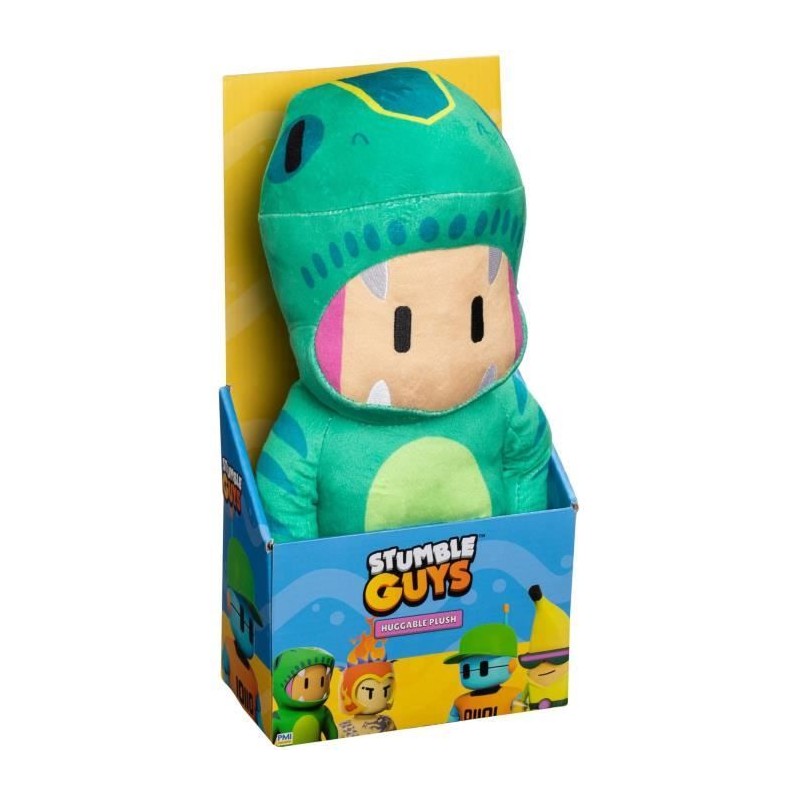 Grande peluche - BANDAI - Stumble Guys - T Rex Guy - 30 cm Grande peluche - BANDAI - Stumble Guys - T Rex Guy - 30 cm