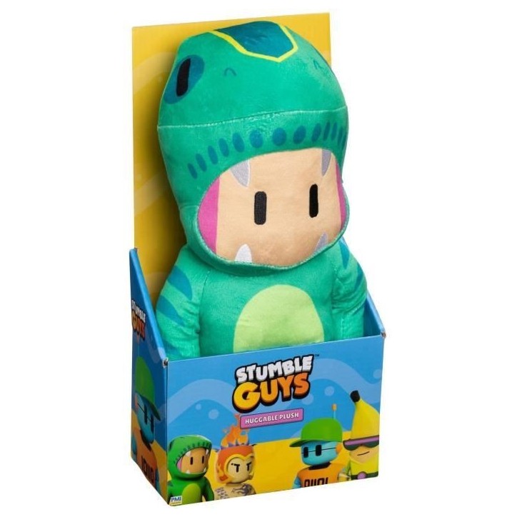 Grande peluche - BANDAI - Stumble Guys - T Rex Guy - 30 cm Grande peluche - BANDAI - Stumble Guys - T Rex Guy - 30 cm