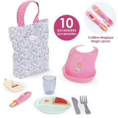 Grand coffret repas - COROLLE - Floral - Pour poupon 36/42 cm - Des 24