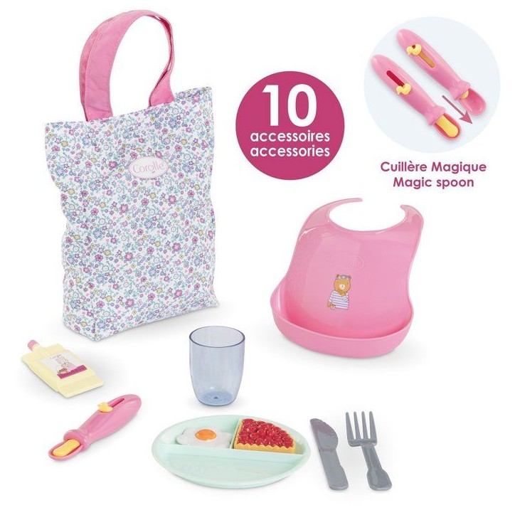 Grand coffret repas - COROLLE - Floral - Pour poupon 36/42 cm - Des 24 mois Grand coffret repas - COROLLE - Floral - Pour poupon 36/42 cm - Des 24 mois