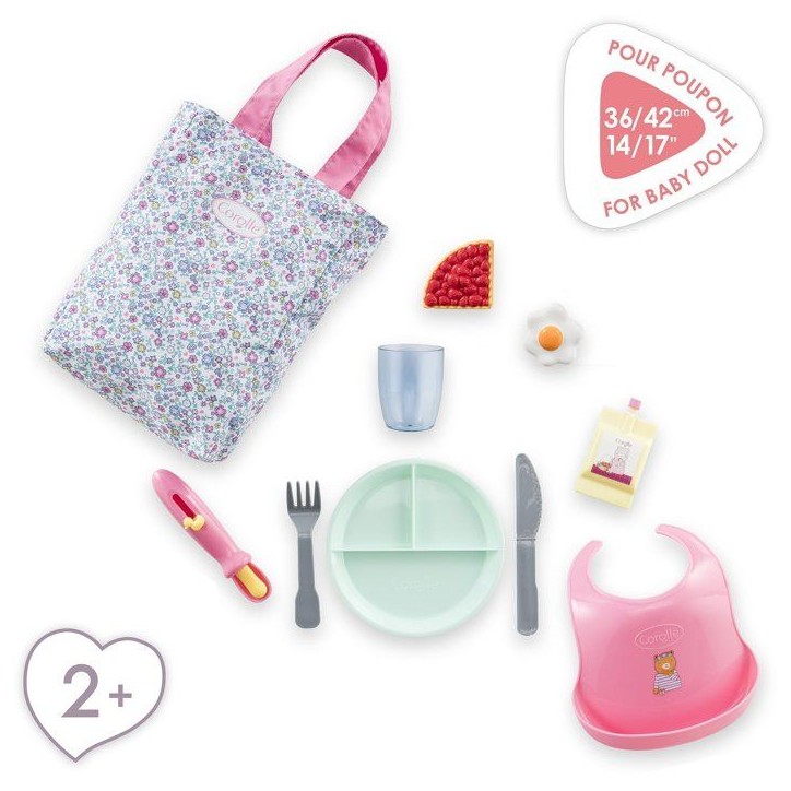 Grand coffret repas - COROLLE - Floral - Pour poupon 36/42 cm - Des 24 mois Grand coffret repas - COROLLE - Floral - Pour poupon 36/42 cm - Des 24 mois