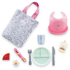 Grand coffret repas - COROLLE - Floral - Pour poupon 36/42 cm - Des 24