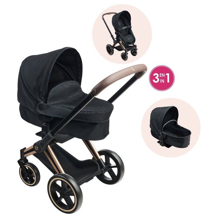 Landau 3-en-1 - COROLLE - Cybex Priam - Pour poupons de 36 a 42 cm - Gris - Des 3 ans Landau 3-en-1 - COROLLE - Cybex Priam - Pour poupons de 36 a 42 cm - Gris - Des 3 ans