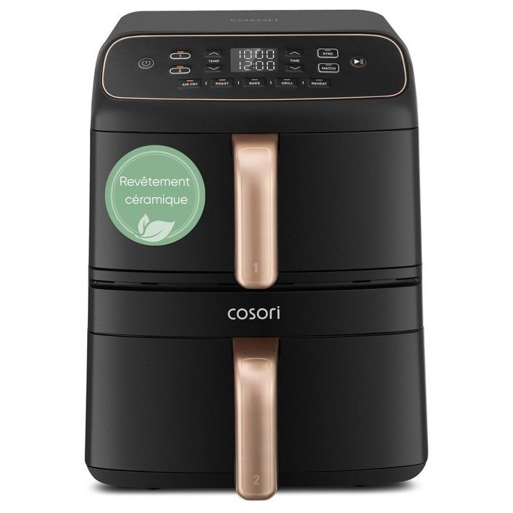 Friteuse sans huile COSORI - Turbo Tower Pro Smart Compact - Capacité 8,6L - 5 programmes - 2630W - Noir Friteuse sans huile COSORI - Turbo Tower Pro Smart Compact - Capacité 8,6L - 5 programmes - 2630W - Noir