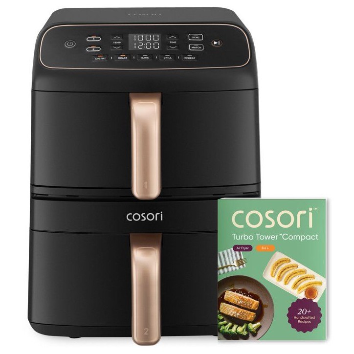 Friteuse sans huile COSORI - Turbo Tower Pro Smart Compact - Capacité 8,6L - 5 programmes - 2630W - Noir Friteuse sans huile COSORI - Turbo Tower Pro Smart Compact - Capacité 8,6L - 5 programmes - 2630W - Noir