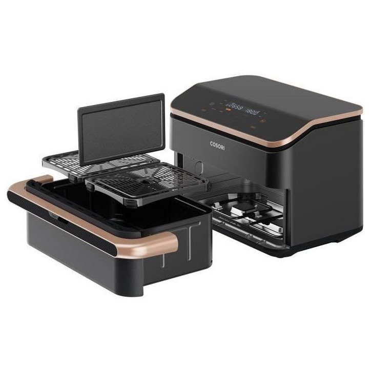 Friteuse sans huile COSORI - Dual Blaze Twinfry Chef Edition - Capacité 10L - 6 programmes - 2800W - Noir