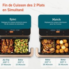 Friteuse sans huile COSORI - Dual Blaze Twinfry Chef Edition - Capacit