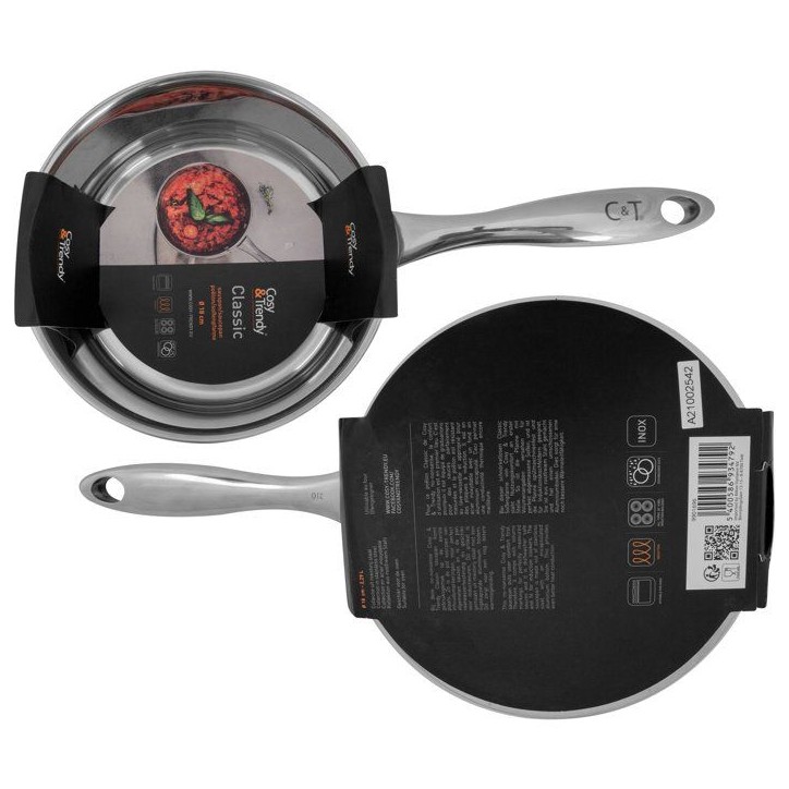 Casserole - COSY & TRENDY - CLASSIC - Acier inoxydable - Ø18 cm - 2,29 L - Tous feux dont induction Casserole - COSY & TRENDY - CLASSIC - Acier inoxydable - Ø18 cm - 2,29 L - Tous feux dont induction
