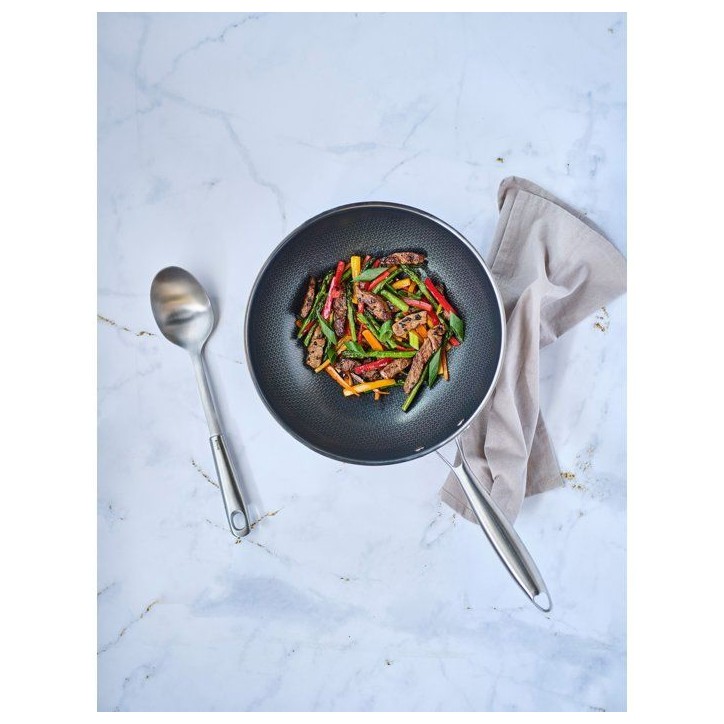 Wok - COSY & TRENDY - HEXAPRO - Acier inoxydable - Ø24 cm - Anti-adhésive - Tous feux dont induction Wok - COSY & TRENDY - HEXAPRO - Acier inoxydable - Ø24 cm - Anti-adhésive - Tous feux dont induction