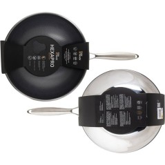 Wok - COSY & TRENDY - HEXAPRO - Acier inoxydable - Ø24 cm - Anti-adh