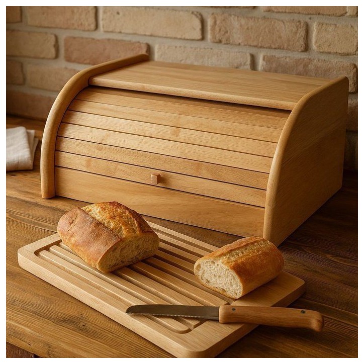 Boîte a pain - COSY & TRENDY - Avec couvercle - 40 x 27 x 18 cm - Bois Boîte a pain - COSY & TRENDY - Avec couvercle - 40 x 27 x 18 cm - Bois