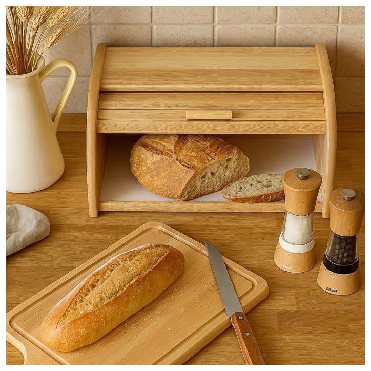 Boîte a pain - COSY & TRENDY - Avec couvercle - 40 x 27 x 18 cm - Bois Boîte a pain - COSY & TRENDY - Avec couvercle - 40 x 27 x 18 cm - Bois