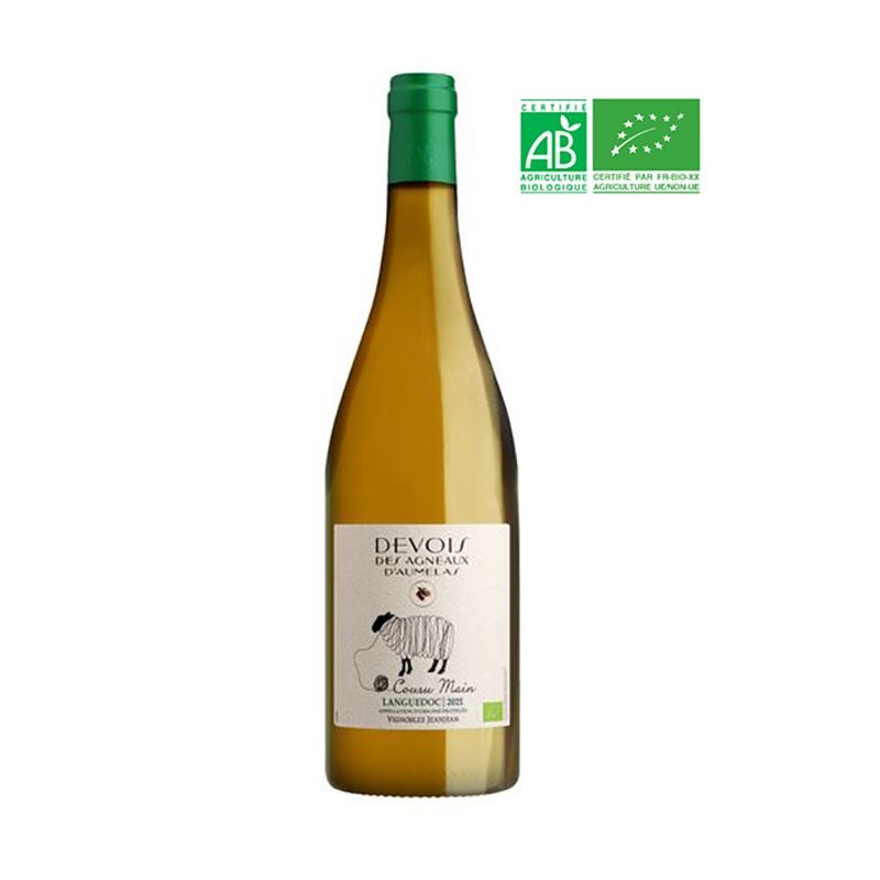 Devois des Agneaux d'Aumelas Vignobles Jeanjean cousu main 2024 Langue