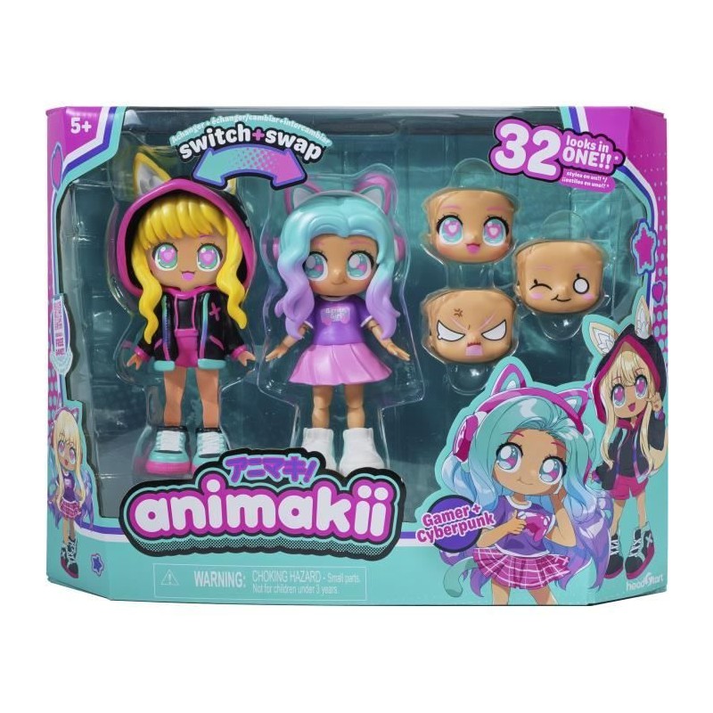 Poupée Personalisable - BANDAI - Animakii - HEA26350 - CyberPunk et G Poupée Personalisable - BANDAI - Animakii - HEA26350 - CyberPunk et G
