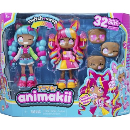 Poupée Personalisable - BANDAI - Animakii - HEA26351 - Lollipop et Bubblegum