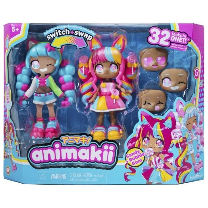 Poupée Personalisable - BANDAI - Animakii - HEA26351 - Lollipop et Bubblegum Poupée Personalisable - BANDAI - Animakii - HEA26351 - Lollipop et Bubblegum