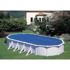 GRE - Bâche été a bulles pour piscine autoportante 6,10 x 3,75 m - Épaisseur 0,18mm