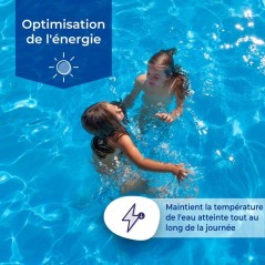 Bâche été a bulles - GRE - 180 µ - Piscine 8,10 x 4,70 m - Pour pi
