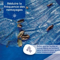 Bâche été a bulles - GRE - 180 µ - Piscine 8,10 x 4,70 m - Pour pi