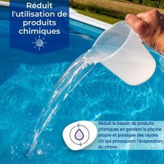 Bâche été a bulles - GRE - 180 µ - Piscine 8,10 x 4,70 m - Pour pi