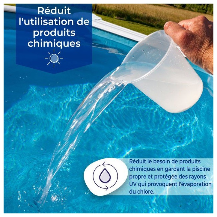 Bâche été a bulles - GRE - 180 µ - Piscine 8,10 x 4,70 m - Pour piscine acier/résine, tubulaire ou auto portante Bâche été a bulles - GRE - 180 µ - Piscine 8,10 x 4,70 m - Pour piscine acier/résine, tubulaire ou auto portante