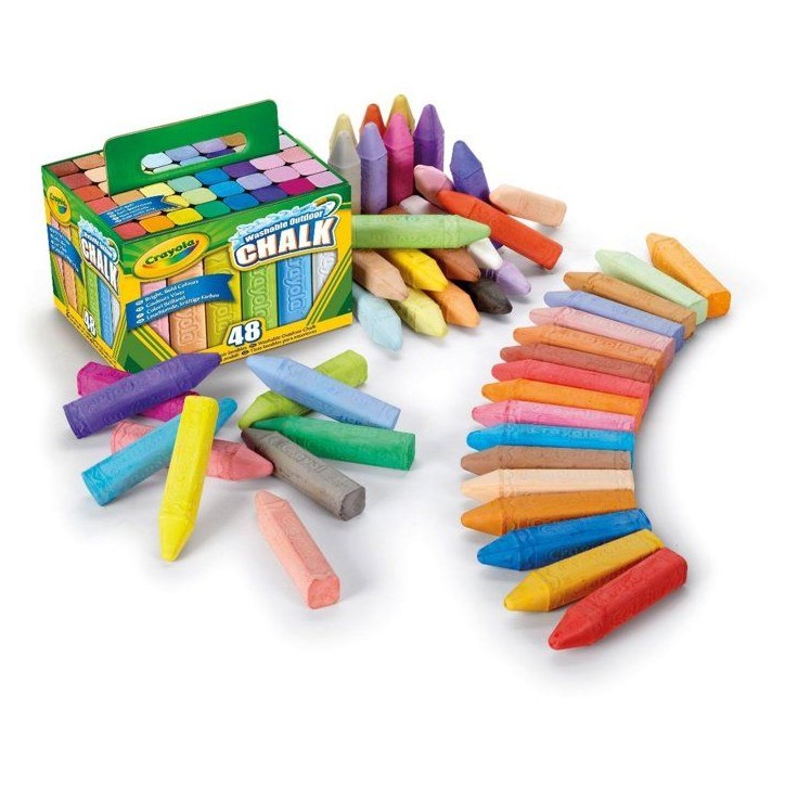Boîte de craies lavables - CRAYOLA - 48 pieces - Pour sol - Des 4 ans