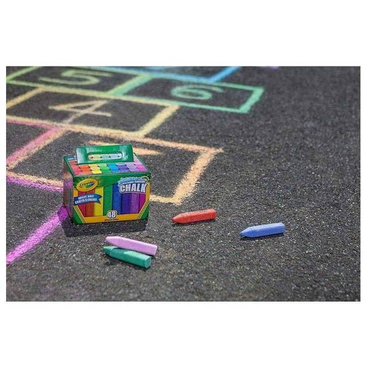 Boîte de craies lavables - CRAYOLA - 48 pieces - Pour sol - Des 4 ans