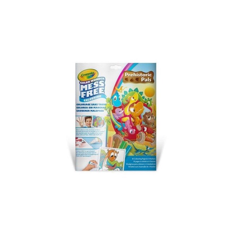 Set de coloriage - CRAYOLA - Color Wonder - Prehistoric Pals - Livre +