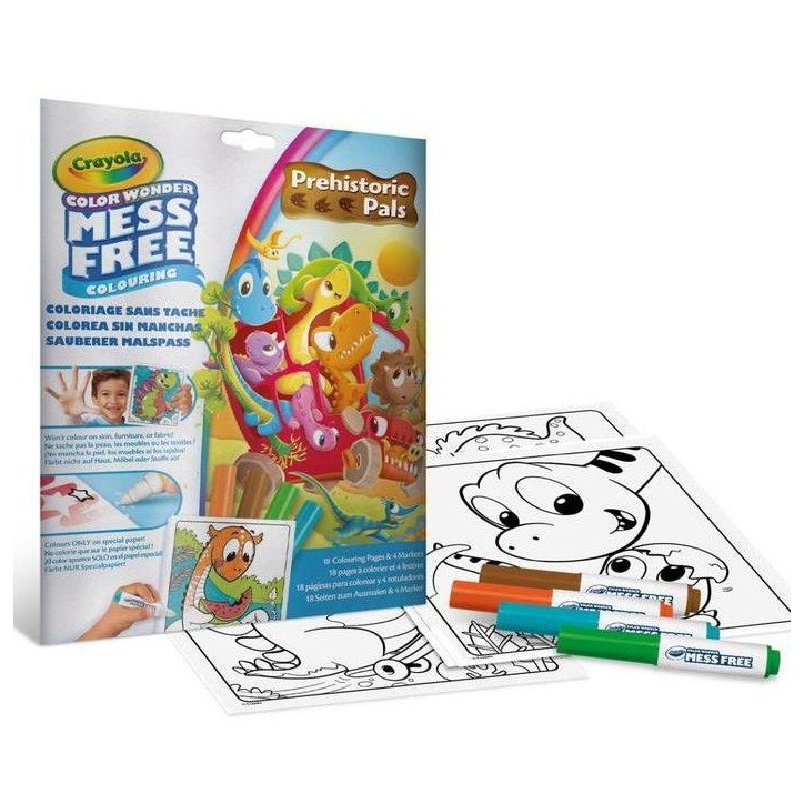 Set de coloriage - CRAYOLA - Color Wonder - Prehistoric Pals - Livre + 4 feutres - Des 3 ans Set de coloriage - CRAYOLA - Color Wonder - Prehistoric Pals - Livre + 4 feutres - Des 3 ans